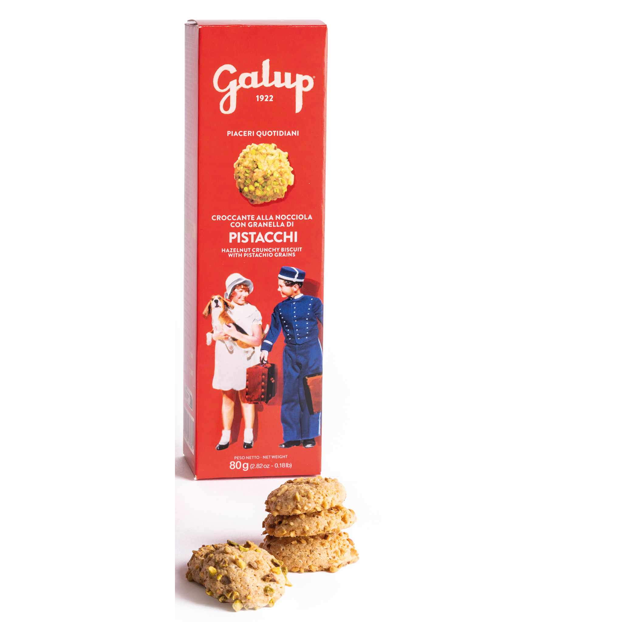 Croccante alla nocciola con granella di pistacchio - 80g