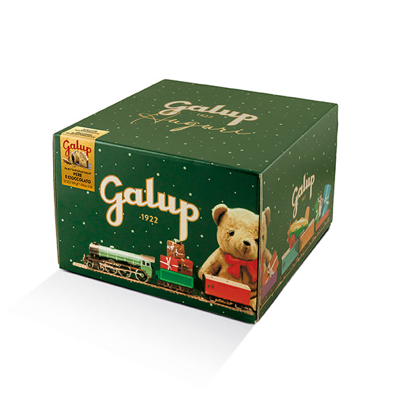 Panettone pera e cioccolato con glassa, granella di zucchero e mandorle 500g