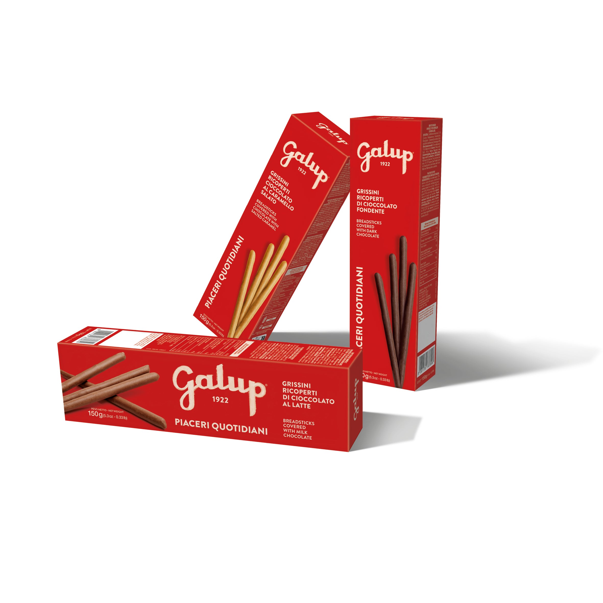 Grissini ricoperti di cioccolato fondente