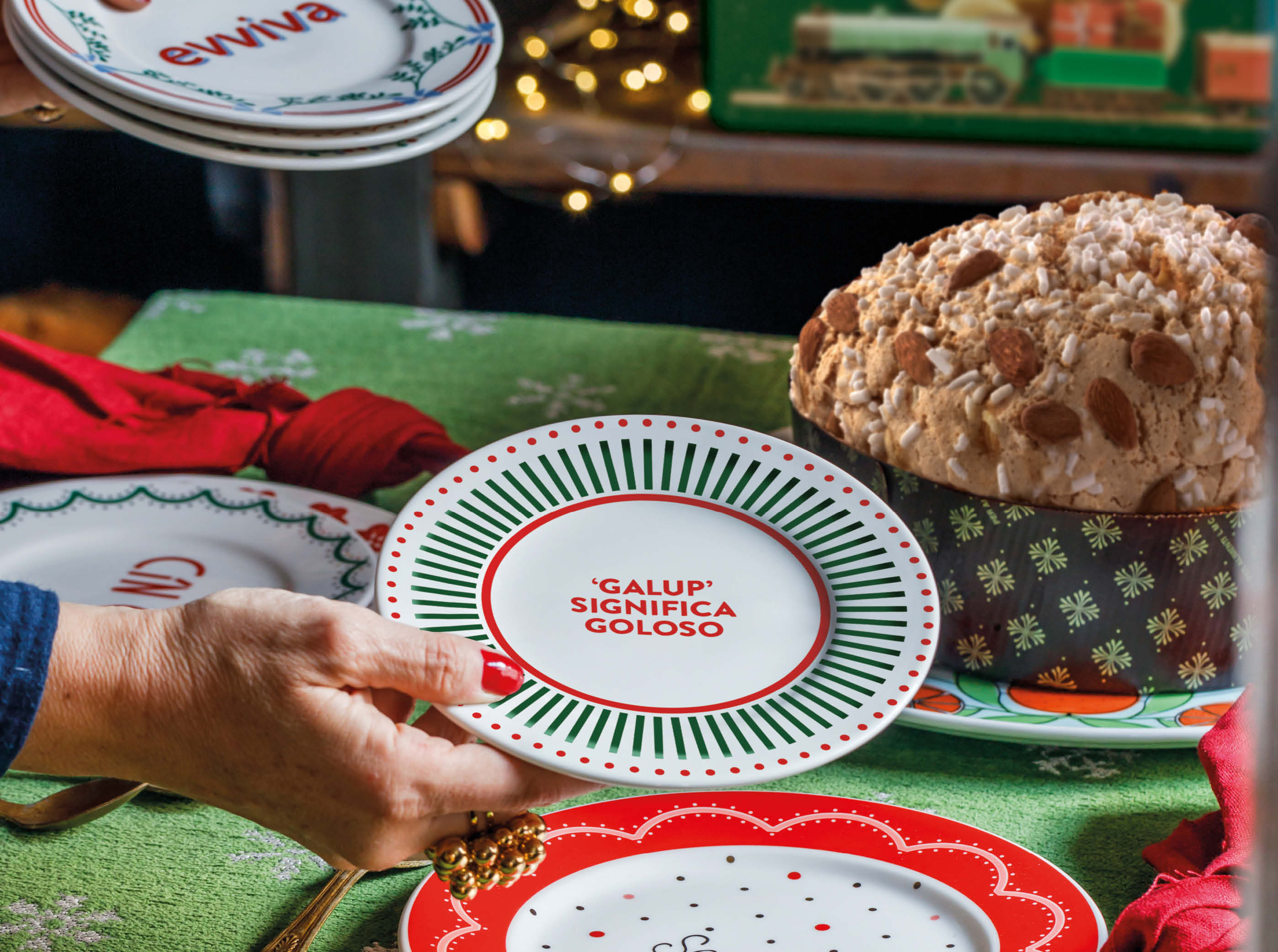 Panettone Classico Gran Galup 750g in scatola di Latta con piattino in porcellana