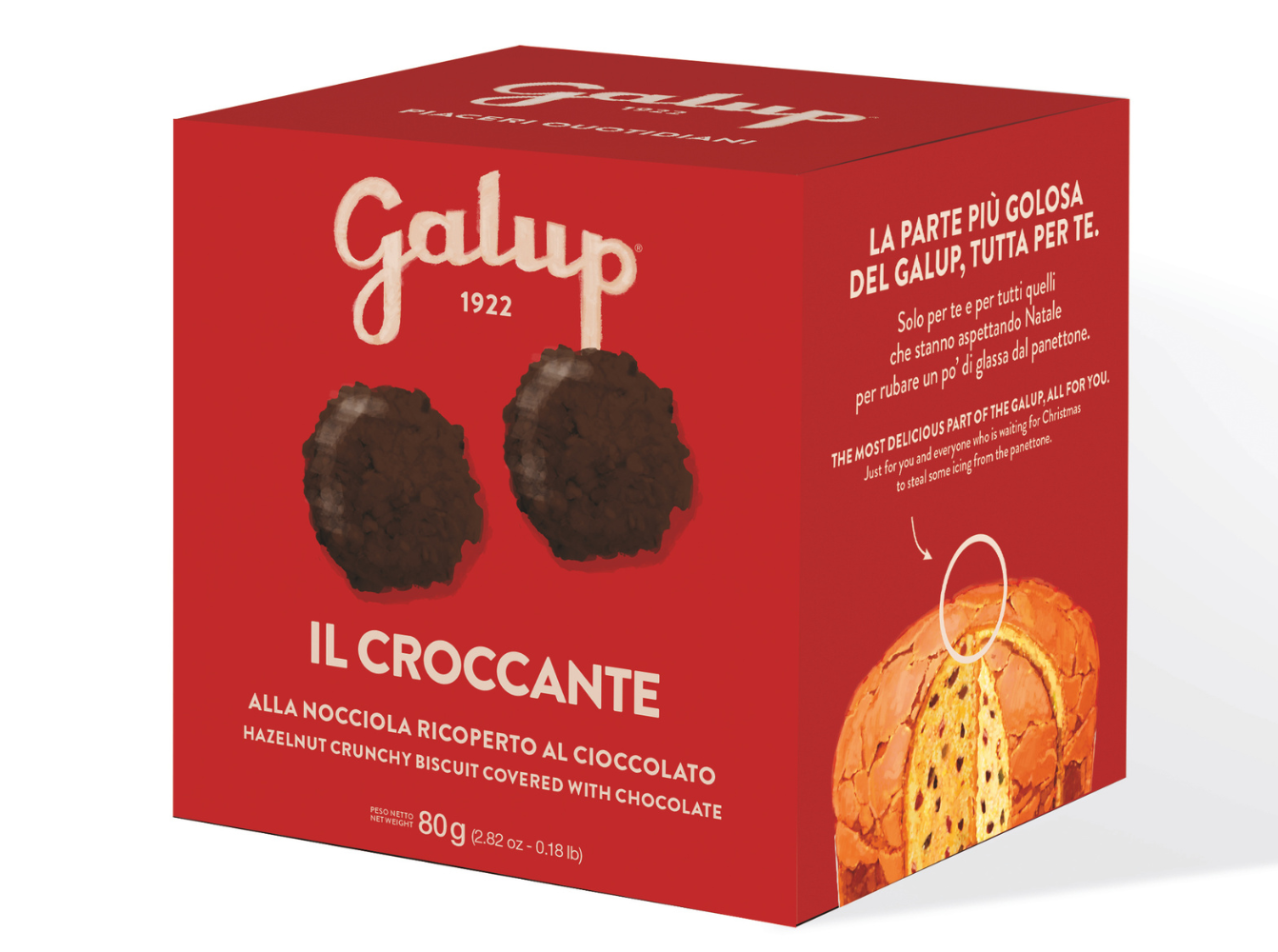 Croccante alla nocciola ricoperto al cioccolato fondente - 100G