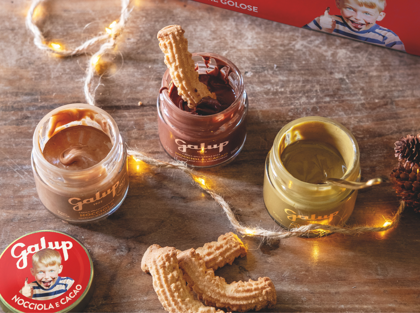 Le creme in formato mini, al pistacchio, nocciola e nocciola e cacao - 240G