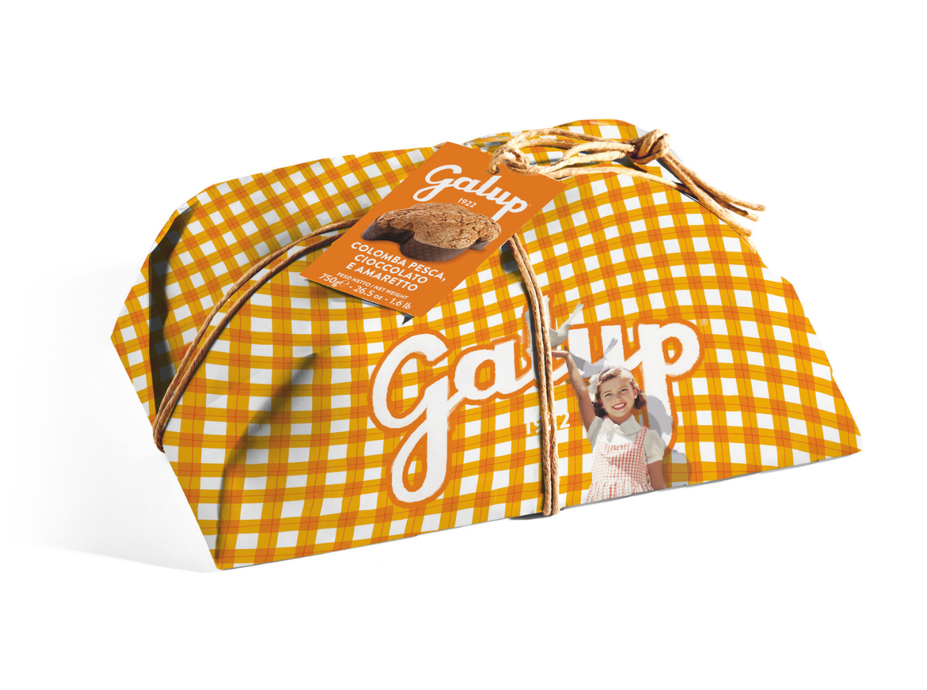 Colomba Gran Galup pesca, cioccolato e amaretto - 750G