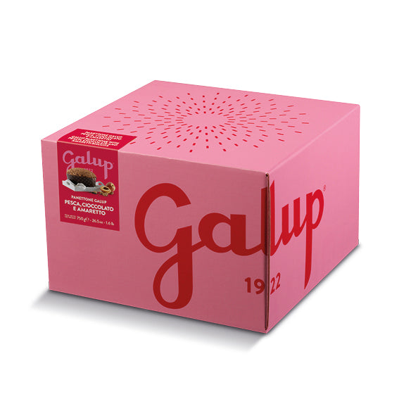 Panettone Galup con pesca, amaretto e cioccolato 750g