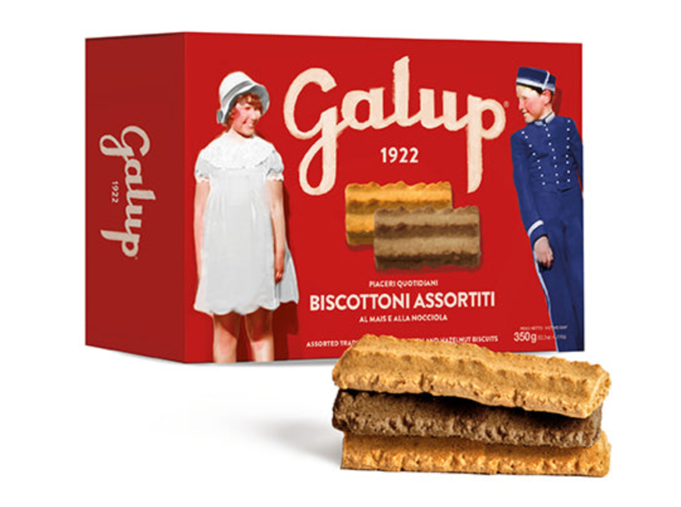 Assorted corn and hazelnut biscuits 350g