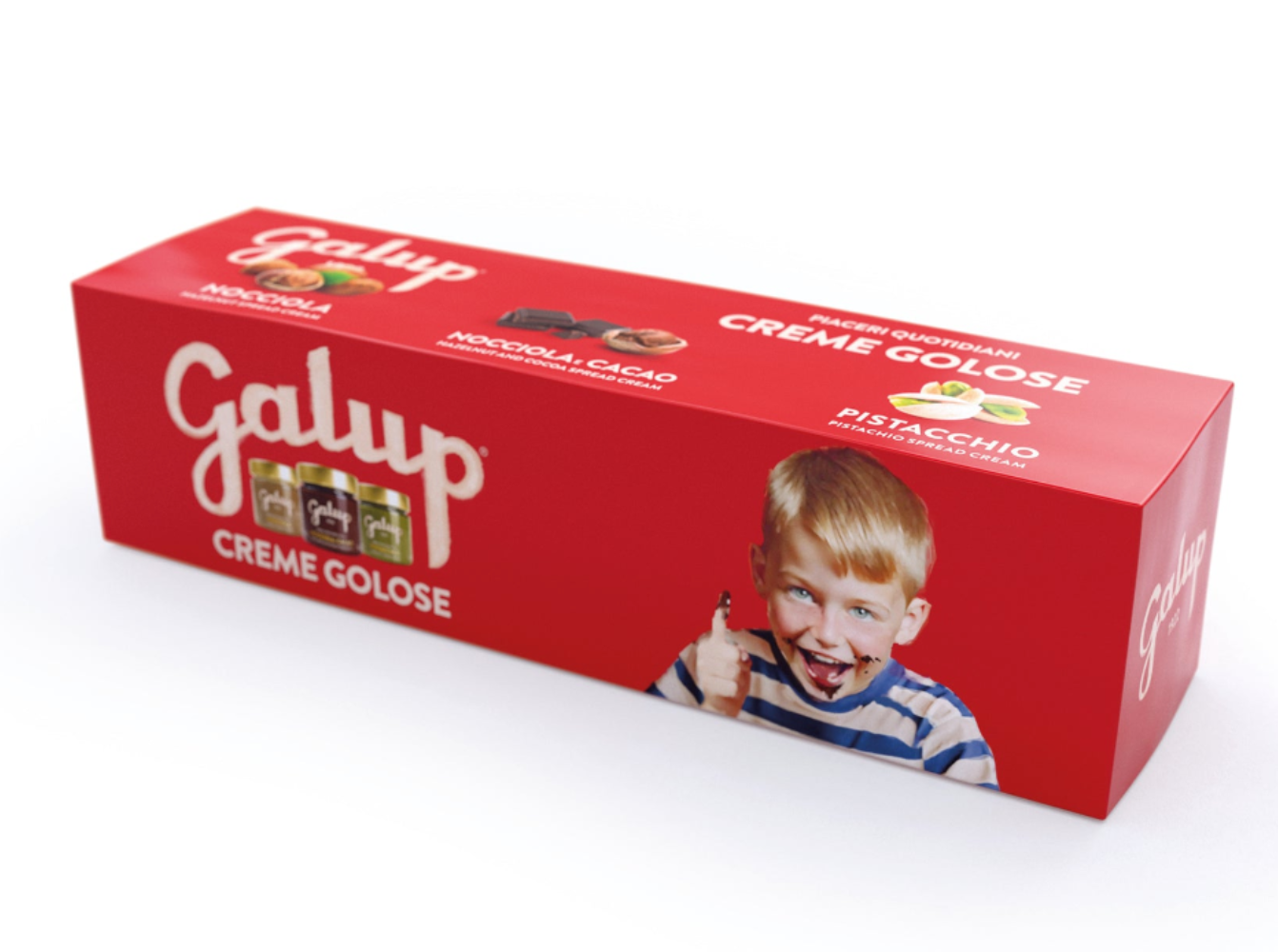 Le creme in formato mini, al pistacchio, nocciola e nocciola e cacao - 240G