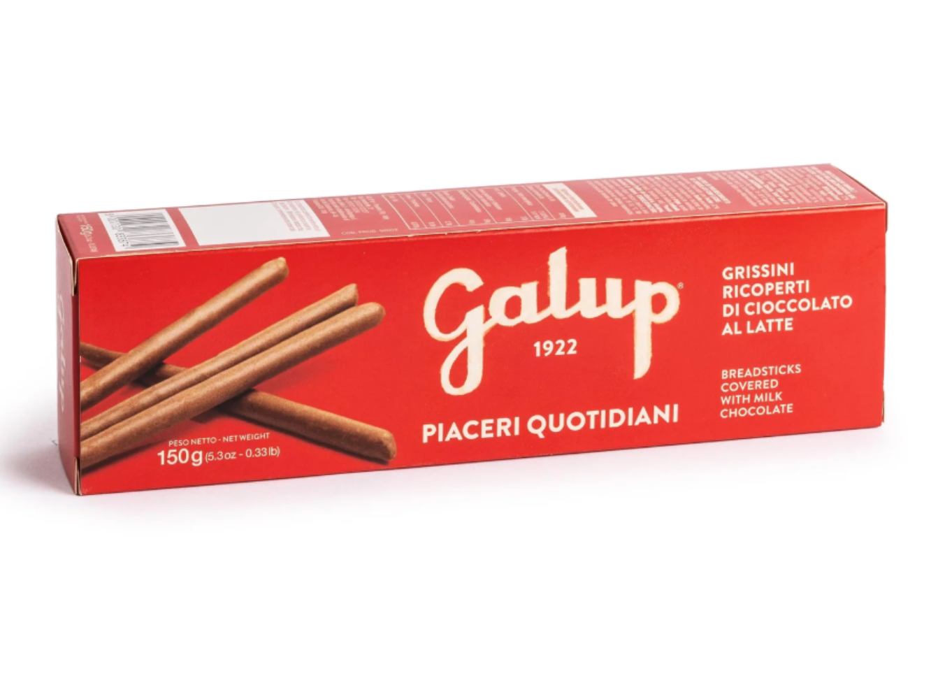 Grissini ricoperti di cioccolato al latte - 150g