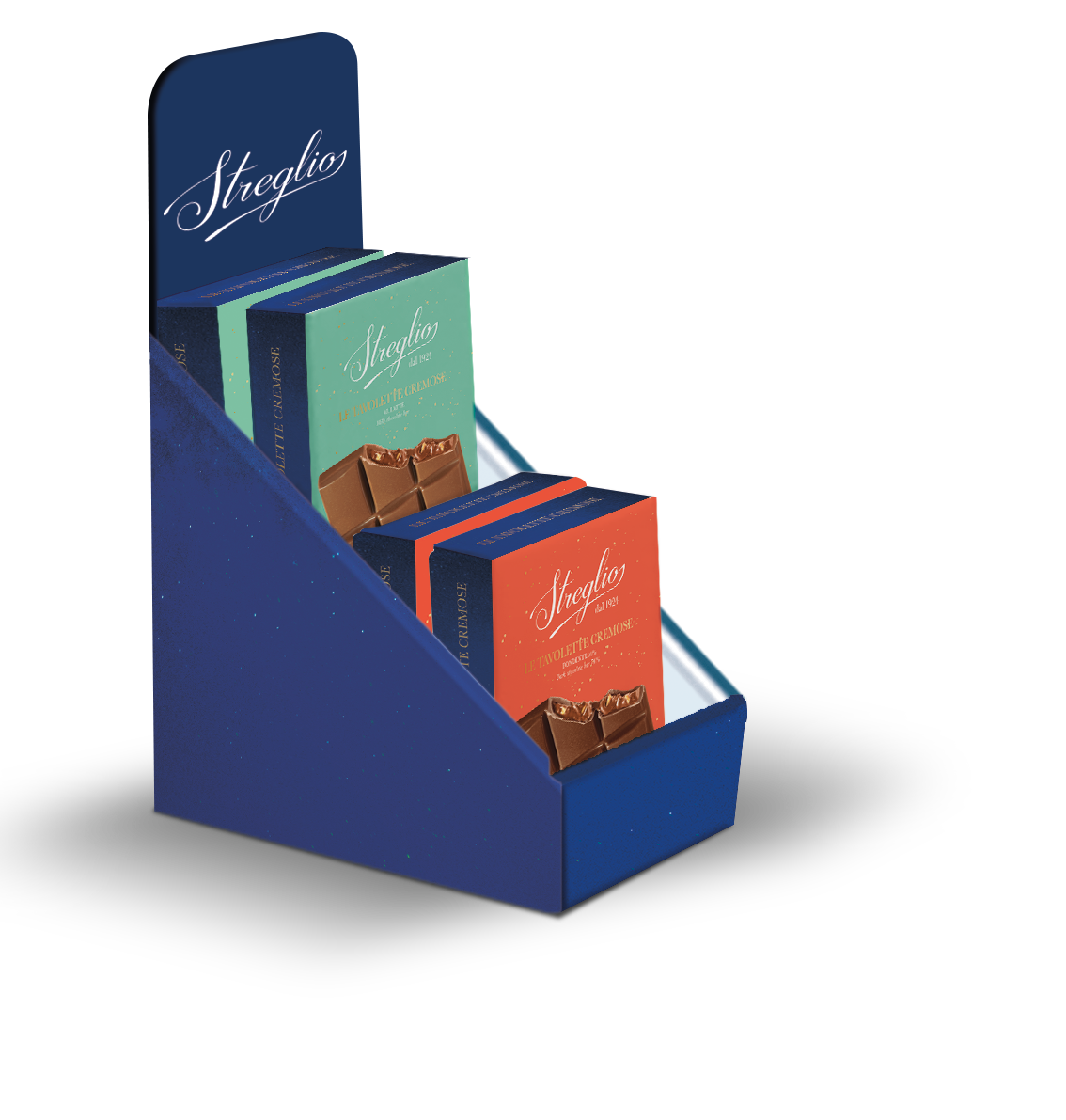 Tavolette cremose al latte e fondente 70%  gr 50 (4 per tipo)