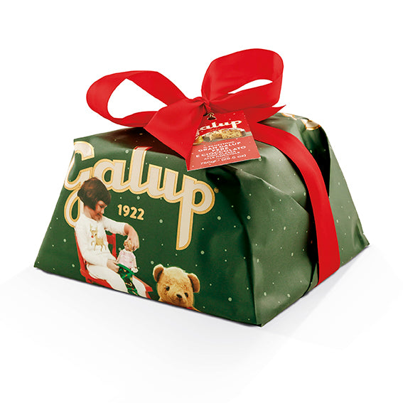 Panettone pera e cioccolato con glassa, granella di zucchero e mandorle 750g